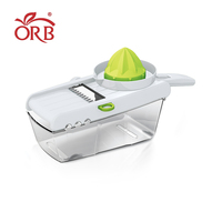 ORB BF838 Mandoline simple et réglable, écologique, manuelle, multifonction, râpe à légumes, trancheuse en acier inoxydable