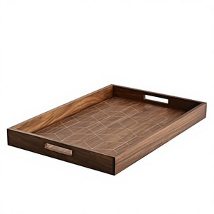 Tea <b>Snacks</b> <b>Trays</b> Serving Handmade Eco Friendly Disposable Wooden <b>Tray</b> Home Hotel Decor Catering Dishwasher Microwave Safe B.S - Product Image 4