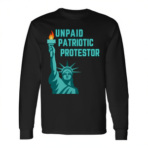 Camiseta de manga larga Patriotic Protestor Lady Liberty sin remuneración - Product Image 2