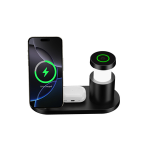 แท่นชาร์จไร้สายเร็ว <span class=keywords><strong>25W</strong></span> แท่นวางชาร์จเร็ว 4 in 1 สำหรับ <span class=keywords><strong>Apple</strong></span>, Samsung และ Huawei - Product Image 1