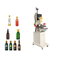 Machine d'estampage à chaud semi-automatique pour surface plate cylindrique en plastique métal papier cuir PVC produits