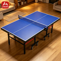 Table de ping-pong pliable mobile de bonne qualité pour l'intérieur, avec roues, pour adultes