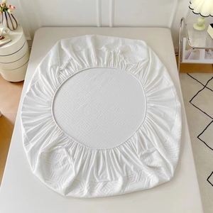 Protège-<span class=keywords><strong>matelas</strong></span> imperméable en TPU blanc avec dos anti-acariens et anti-bactéries, imprimé sur mesure, élastique et lavable en machine - Product Image 4