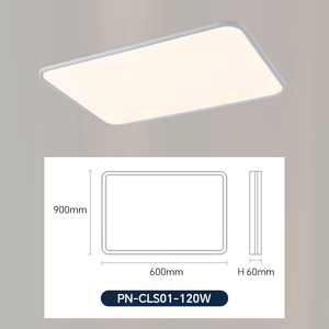 Lampada da <span class=keywords><strong>Soffitto</strong></span> <span class=keywords><strong>LED</strong></span> Ultra-Sottile 120W per Soggiorno, <span class=keywords><strong>Plafoniera</strong></span> Minimalista <span class=keywords><strong>Rettangolare</strong></span> Bianca - Product Image 2