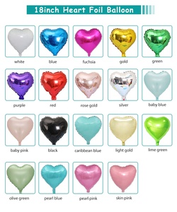 Globo de Mylar con Forma de Corazón Grande de 10 y 18 Pulgadas para Fiestas de San Valentín, Bodas y Cumpleaños - Product Image 2
