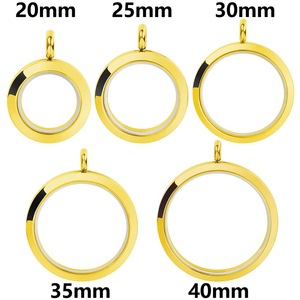 Acier inoxydable Mémoire vivante Flottant Médaillon Pendentifs Verre clair Photo Enfant Pendentif pour la main DIY Bijoux Accessoires - Product Image 3