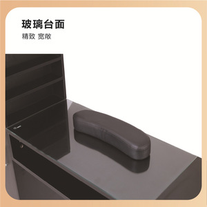 Table de manucure Hongzhi avec plateau en bois noir, poste de travail pour salon de beauté - Product Image 3