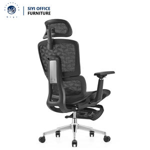 เก้าอี้สำนักงานผู้บริหารแบบหมุนได้ พนักพิงสูง ตาข่าย ระบายอากาศ ออกแบบตามหลักสรีรศาสตร์ ปรับได้ ทันสมัย ที่วางแขนปรับได้ 3 มิติ โครงอะลูมิเนียม ห้าขา - Product Image 3