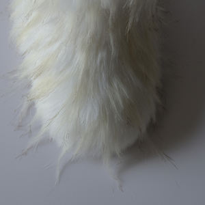 Koleksi musim dingin sepatu bot hak tinggi wanita, sepatu bot bulu putih palsu wedges ujung bulat Lucu - Product Image 3