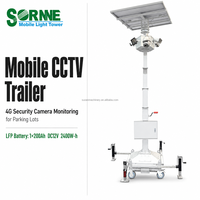 Tour de surveillance mobile autonome pour l'extérieur, mât télescopique portable, tour CCTV solaire pour grands événements, chantiers de construction