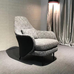 Mobilier de maison au design italien Chaise de style Angie Canapé simple de salon Chaise longue avec pouf - Product Image 5