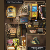 CAYI 2025 Kit DIY Book Nook Bureau de Liaison Militaire, Puzzle 3D en Bois, Maison de Poupées Miniature en Bois, Book Nook