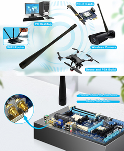 Antenne Wi-Fi double bande 2,4 GHz et 5,8 GHz en caoutchouc avec connecteur <span class=keywords><strong>RP</strong></span>-SMA <span class=keywords><strong>m</strong></span>âle - Product Image 3