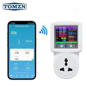 Para TOMZN <span class=keywords><strong>SKW</strong></span> 3 pines PE temporizador de medición WIFI TUYA toma de corriente Compatible voltaje protección de corriente ajustable 16A para el hogar - Product Image 1