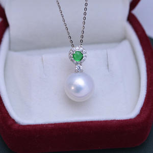 Collar de Perlas de Agua Dulce de 11-12 mm, Grandes, Blancas y Púrpuras, con Luz Intensa, Ligeras Imperfecciones, Colgante de Plata S925, Forma de O, Joyería para Mujer - Product Image 4