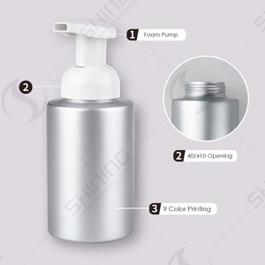 200 צבעוני להתאמה אישית 300 מ "ל 500 מ" ל זהב ריק אלומיניום גוף שמפו בקבוק אריזה מתכת 250 מ "ל בקבוק קצף אלומיניום - Product Image 5