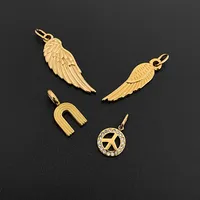 Breloques géométriques en acier inoxydable EMANCO pour la fabrication de colliers, bracelets et boucles d'oreilles DIY pour femmes, vente en gros et dropshipping