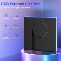 Unidad de DVD Externa Portátil USB 3.0 Tipo-C, Grabadora de CD/DVD RW para Windows/Mac/Linux, Plug & Play, Disponible al por Mayor