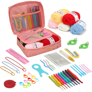 Juego de Agujas de Ganchillo Ergonómicas y Ecológicas con Ganchos de Plástico (20 cm) y Estuche para Manualidades con Hilo de Ganchillo - Product Image 4