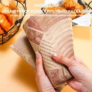 High Quality Eco-Friendly Greaseproof Food <b>Paper</b> Customized Printing <b>Burger</b> Sandwich <b>Wrapping</b> <b>Paper</b> for Bread Cookie PE Coating - Product Image 2