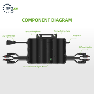 Bộ biến tần vi mô đầu ra AC 2000W, một pha, chống nước IP67, kết nối lưới điện, có đồng hồ đo dòng chảy ngược - Product Image 5