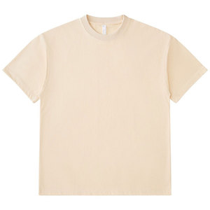 Camiseta 240GSM de alta calidad para hombre, 100% de algodón, teñido liso, logotipo personalizado, Camiseta de algodón pesado informal de gran tamaño en blanco, Vintage - Product Image 5