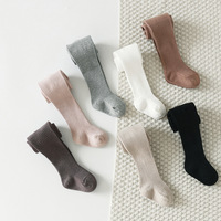 Collants côtelés en coton peigné pour bébé, mode enfant, filles, chaussettes