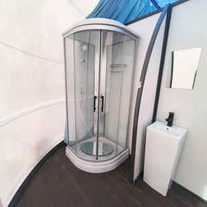 Dôme en verre PC préfabriqué pour glamping extérieur, maison <span class=keywords><strong>bulle</strong></span> pour fêtes, hébergement de type Full House - Product Image 5