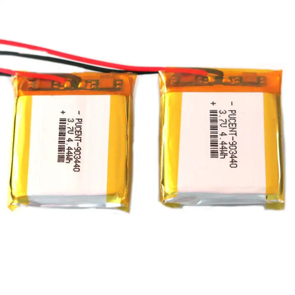 Bán buôn tùy chỉnh chất lượng cao Lipo Li ion Battery Pack 903440 103040 Lithium Polymer Pin 7.4V 3.7V 1200mAh 4.44wh Pin