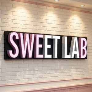 <span class=keywords><strong>Lettres</strong></span> lumineuses LED pour logo mural extérieur/intérieur, signalétique d'entreprise, en acrylique et acier inoxydable, étanches, enseigne LED pour magasin - Product Image 2