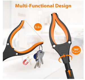 32" Trash <strong>Picker</strong> <strong>Upper</strong> Grabber 360&deg; Rotating Jaw Magnet 2-Pack Foldable Reacher Grabber Tools Surgery Recovery Must Haves Gifts - Product Image 3