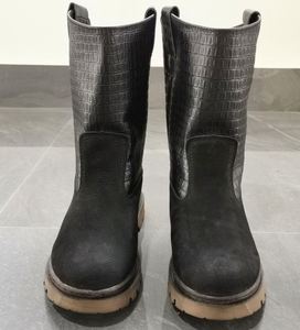 Bottes mi-mollet décontractées pour hommes style rétro, légères et tendance, avec semelle intermédiaire de sécurité, nouveau style, type bottes de chevalier - Product Image 1