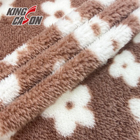 Kingcason Fabricant Grossiste Tissus Polaires Arctiques 100% Polyester Double Face à Imprimé Floral pour Couvertures et Plaids