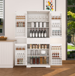 Adjustable Shelf <b>Kitchen</b> <b>Pantry</b> Storage Cabinet Buffet Cupboard Sideboard with <b>Kitchen</b> Features - Product Image 1