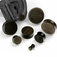 Vente en gros de bouchons de Tunnel d'oreille en pierre mixte, boucles d'oreilles extensibles à Double évasé