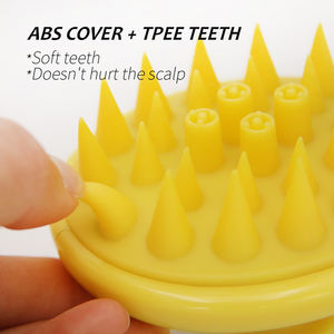Brosse de massage du cuir chevelu en silicone, peigne à shampoing, brosse de lavage des cheveux, brosse de massage corporel, brosse de bain et de douche, outil de coiffure pour salon - Product Image 2