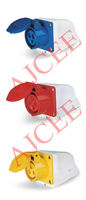 AJCEE IP44 32A 3Pin 9H 220v- 240V prise murale femelle étanche industrielle bleu Offre Spéciale avec CE
