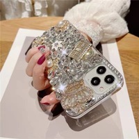Coque de téléphone de luxe scintillante effet diamant pour iPhone 17 16 15 14 13 12 11 Pro Max 15 Plus 16 Plus – Housse de protection pour fille