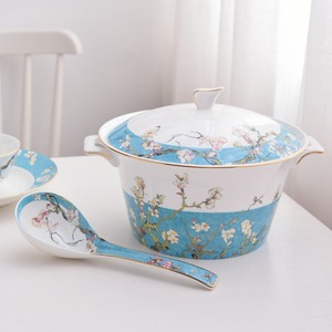 New Chinese Style Ceramic Dinnerware <b>Set</b> With Blue Floral Patter 52pcs <b>Serving</b> <b>Dish</b> Handpainted Dishwasher Safe - Product Image 5