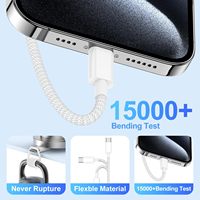 Nouveau câble de données USB C tressé 60W en nylon, câble PD 60W Type C pour iPhone 15 16 17 18 Pro Max
