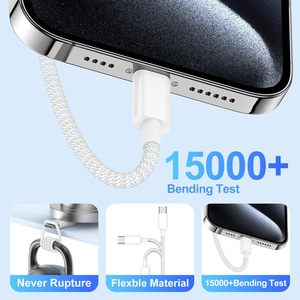 Nuevo Cable de Datos USB C Trenzado de 60W para Teléfono Móvil, Cable PD de Nailon Trenzado Tipo C para <span class=keywords><strong>iPhone</strong></span> 15 16 17 18 <span class=keywords><strong>Pro</strong></span> <span class=keywords><strong>Max</strong></span> - Product Image 2