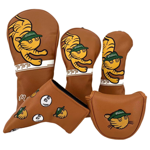 Couvre-chef de club de golf en cuir PU personnalisé avec couvercle de golf Putter Driver Magnet Logo brodé Caractéristique étanche Direct Factory - Product Image 1