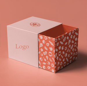 Caja de Regalo Deslizante de Cartón Rígido Rosa con Logotipo Personalizado, Caja de Empaque de Cartón Duro de Lujo - Product Image 1
