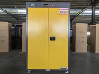 Armoire de stockage et de charge de batteries intelligente, ignifuge, à double paroi, avec capteur de température/fumée, 12 prises pour voiture électrique