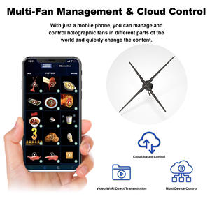 Ventilador Holográfico 3D de Alta Luminosidad 2500 Nits, 100cm, 1*3, para Publicidad, con Software de Empalme y Soporte - Product Image 3