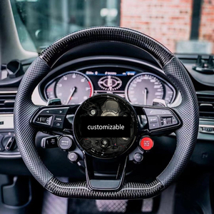 Volante Deportivo Personalizado de Fibra de Carbono para Audi <span class=keywords><strong>A3</strong></span> A4 A5 A6 A7 Q3 Q5 Q7 Q8 TT, Volante Deportivo de Fondo Plano para Reemplazo - Product Image 5