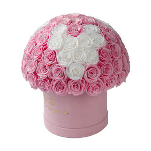 לוגו מותאם אישית אינסוף נצחי לנצח מיוצב ורדים משומר עגול תיבת לב מרובע עבור מתנת יום אהבה - Product Image 4