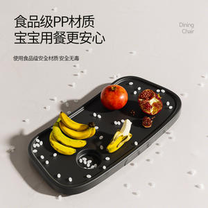 Chaise haute pliante multifonctionnelle pour bébé, chaise d'alimentation pour 0-12 mois, unisexe, gris - Product Image 2