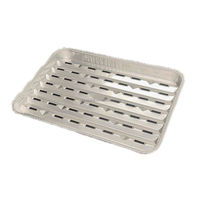 Barquettes jetables en aluminium perforées pour rôtissage au four, idéales pour le barbecue