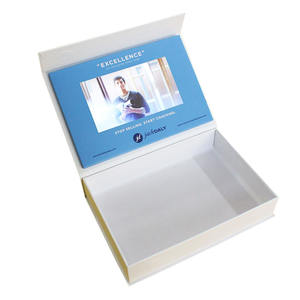 Boîte-cadeau vidéo d'affichage d'affichage à cristaux liquides de batterie rechargeable de dernière conception avec le carton dynamique d'invitation de tiroir pour la fleur - Product Image 1